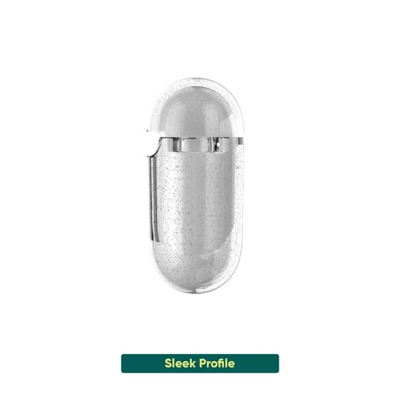 Onn Charging Case Cover for Apple AirPods (1st, 2nd generation) -Silver Glitter - Picture 5 of 7